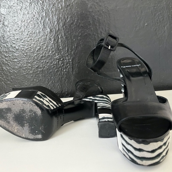 Landmark Zebra – 2″ Zebra Striped Vegan Microsuede Wedge  Pierre Hardy Black/White Zebra Platforms *like new*